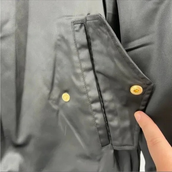 Lane Bryant Black Satin Bomber Jacket W/Velvet Lace Up Front Detail Size 18/20 - Picture 5 of 15